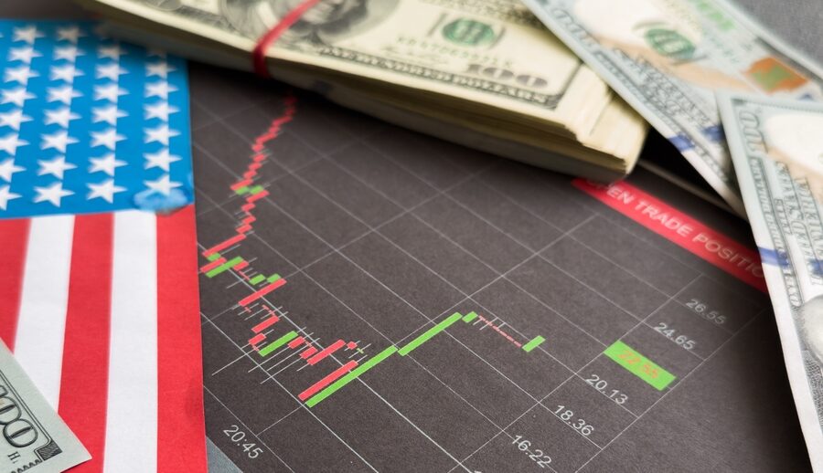 Grafico del deficit commerciale USA