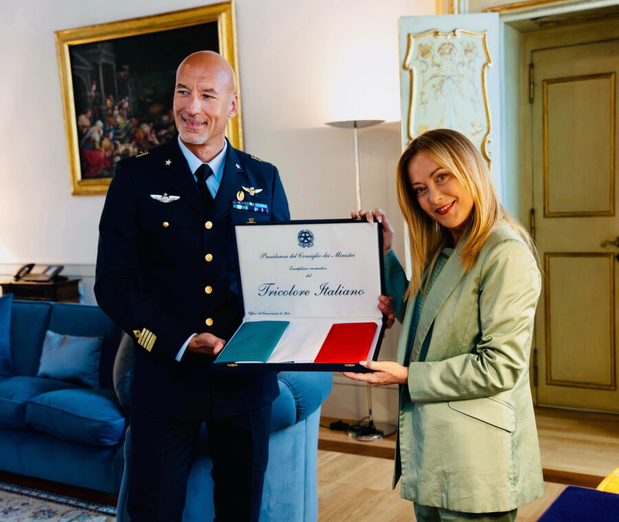 Giorgia Meloni incontra Luca Parmitano